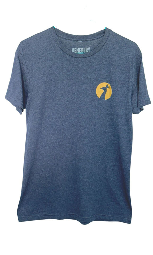 Henebery Short Sleeve Mens Drink Local - Navy