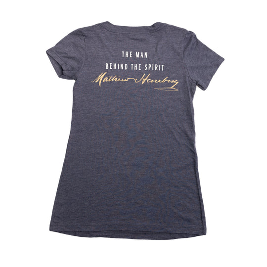Henebery Short Sleeve Womans V-neck - Navy